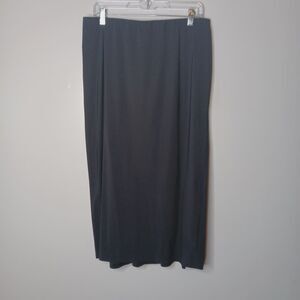 Heide Ost Maxi Skirt Womens Size 3 L  Black Lagenlook Eclectic Neutral Germany